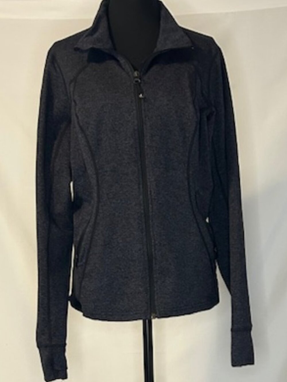 Zella Heathered Charcoal Full Zip Jacket Size XL